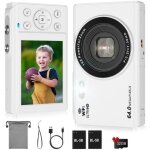 Appareil photo numrique 4k 64 mp mini appareil photo numrique autofocus compact 2, 8  lcd 16x zoom ...