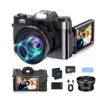 Appareil photo num�rique 4k 75 mp ecran pivotant 180 zoom num�rique 16x 64 go yonis