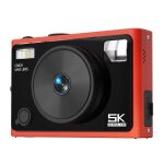 Appareil photo num�rique 5k 72mp wifi zoom 18x auto focus pour etudiants noir + rouge yonis