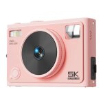 Appareil photo num�rique 5k 72mp wifi zoom 18x auto focus pour etudiants rose 2 yonis