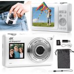 Appareil photo numrique avec double cran, autofocus 4k 48mp pour vidos de blog, carte de 32gb, appareil ...