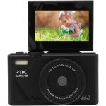 Appareil photo numrique, camra rtro 64mp 4k avec cran pop - up ips de 3 pouces, zoom 18x, anti - ...