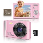 Appareil photo numrique compact portable 4k, 50mp autofocus digital camera avec ecran ips 2, 8 , zoom ...