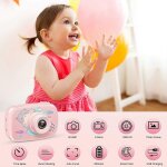 Appareil photo num�rique pour enfants 20mp - ecran ips 2 pouces - rechargeable - jouet