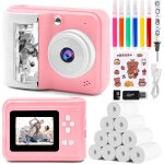 Appareil photo numrique instantan, avec papier d'impression & carte tf 32g, camra vido avec stylos ...