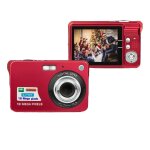 Appareil photo num�rique portable 18mp zoom 8x + sd 4go rouge yonis