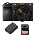 Appareil photo sans miroir sony a6700 + objectif sony e 18 - 135mm f 3. 5 - 5. 6 oss + batterie sony ...