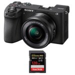 Appareil photo sans miroir sony a6700 + objectif sony e pz 16 - 50mm f 3. 5 - 5. 6 oss + sandisk 128go ...
