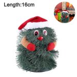 Arbre de no�l electrique jouets chantants et tournants pour f�te 16 cm