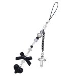 Arc - amour porte - cls cristal y2k perl tlphone lanire sangle guitare charme croix - pendentif ...