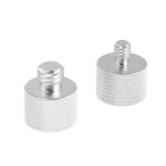 Argent - adaptateur mtallique, 2 pices, filetage 5 / 8  1 / 4 + 5 / 8  3 / 8, trpied adaptateur ...
