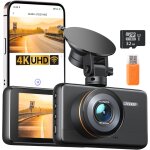 Asas - 4k dashcam wifi, 2160p frontale camra voiture avec carte sd 32g, vision nocturne wdr, enregistrement ...
