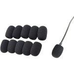 Asfasfq - lot de 10 protections en mousse noire pour micro, bonnets, micro, bonnets, micro - cravate ...