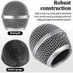 Asfasfq - lot de 2 ttes de microphone de rechange pour microphone shure sm58, filtre anti - pop en maille ...