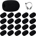 Asfasfq - 20pcs mini bonnette micro cravate anti vent, housses de microphone en mousse pour casque protection ...