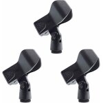 Asfasfq - lot de 3 supports universels pour microphone - clip de microphone - support de microphone - ...