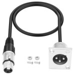 Asfasfq - adaptateur xlr 3 broches mâle vers xlr femelle de type d - passage par câble de microphone, ... Asfasfq - adaptateur xlr 3 broches mâle vers xlr femelle de type d - passage par câble de microphone, ...