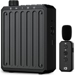 Asfasfq - amplificateur de voix portable microphone clip sans fil avec batterie rechargeable, lecteur ...