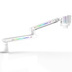 Asfasfq - bras de microphone rvb  profil bas pour micro, support de microphone rglable avec pince de ...