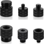 Asfasfq - buaak lot de 6 adaptateurs filets pour pied de micro, adaptateur de trpied pour pied de microphone ...