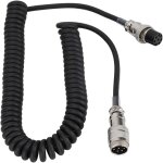 Asfasfq - cble d'extension de micro  8 broches de 60 cm, rallonge de microphone enroul mle femelle, ...