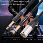 Asfasfq - cble sparateur xlr 3 broches mle vers double 6, 35 mm 1 / 4 ts mle y, double mono mle ...
