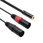 Asfasfq - cble stro 1 / 8 femelle vers double xlr mle, double xlr mle quilibr vers cordon court ...