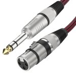 Asfasfq - cble xlr femelle vers trs 6, 35 mm, 1 mtre jack quilibr vers xlr cble de microphone en ...
