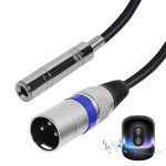 Asfasfq - cable xlr jack, 30cm adaptateur xlr mle vers jack 6. 35mm stro femalle audio prise 3 broches ...
