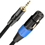 Asfasfq - cble xlr vers 3, 5 mm, cble de microphone xlr femelle dsquilibr vers mini jack stro ...