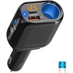 Asfasfq - chargeur de voiture usb c adaptateur 180w, prise allume - cigare adaptateur 36w + 20w double ...