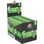 Asfasfq - gizeh lot de 10 filtres  charbon actif black - format fin - 6 mm - filtre avec charbon actif ...