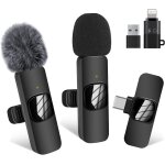 Asfasfq - jsdoin microphones sans fil pour iphone ipad, 2 mini microphones cravate sans fil usb - c pour ...