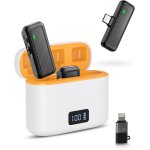 Asfasfq - micro cravate sans fil avec etui de chargement, plug & play, rduction du bruit, autonomie ...