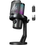 Asfasfq - micro sans fil pour pc, micro gaming avec logiciel de changement de voix ia, suppression du ...