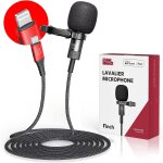 Asfasfq - microphone cravate mfi pour iphone / ipad, enregistrement omnidirectionnel et microphone - ...