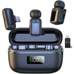 Asfasfq - microphone cravate sans fil avec cran led, microphone cravate  clipser avec rduction du ...