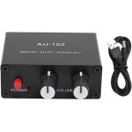 Asfasfq - mini prampli de microphone, amplificateur audio 2 canaux, amplificateur de distributeur de ...