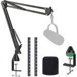 Asfasfq - mv7 / mv7 + bras micro avec bonnette en mousse � mv7x support micro robuste avec filtre anti ...