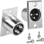 Asfasfq - qianrenon lot de 2 adaptateurs de montage xlr rectangulaires 3 broches xlr mle vers pied soud ...