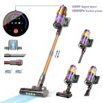 Aspirateur portatif 50kpa 550w puissance 6 en 1 aspirateur sans fil smart home led affichage balayeuse ...