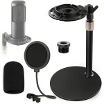 At2020 support de microphone de table réglable avec support amortisseur, protection contre le vent en ... At2020 support de microphone de table réglable avec support amortisseur, protection contre le vent en ...