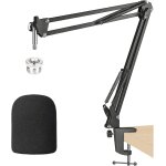 At2035 support microphone professionnel rglable avec bonnette micro compatible avec filtre anti - pop ...