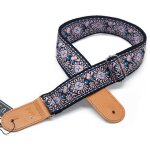 Ata wayer - sangle rglable brode de style ethnique vintage, jestrap, jebass electrique, ukulele, accessoires ...