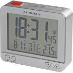 Atrium rveil radio - pilot numrique argent avec capteur - affichage de la date et de la temprature ...