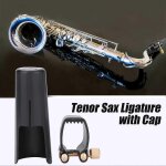 Attache de ligature en pu avec capuchon en plastique pour t�nor saxophone saxphone embouchure en bak�lite ...
