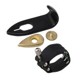 Attache de ligature souple noire pour saxophone tnor et kit de support de support de crochet de pouce ...