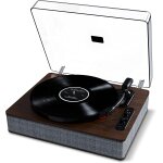 Audio luxe lpplatine vinyle bluetooth avec haut - parleurs, convers usb, plateau grande taille, arrt ...