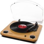 Audio max lp - tourne - disque vinyle bluetooth avec haut - parleurs intégrés et usb, couleur bois Audio max lp - tourne - disque vinyle bluetooth avec haut - parleurs intégrés et usb, couleur bois