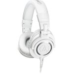 Audio - technica ath m50xwh - m series - �couteurs - circum - aural - filaire - jack 3, 5mm - blanc